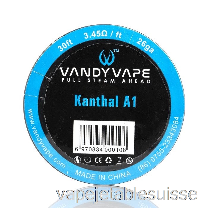 Vape Suisse Vandy Vape Bobines De Fil Spécialisées Kanthal A1 - 26ga / 3.45ohm - 30ft